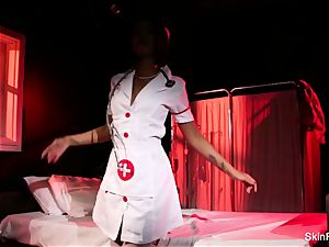 Creepy-Sexy nurse skin Diamond dances and taunts